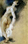 Eugene Delacroix Female Nude, Killed from Behind oil painting on canvas